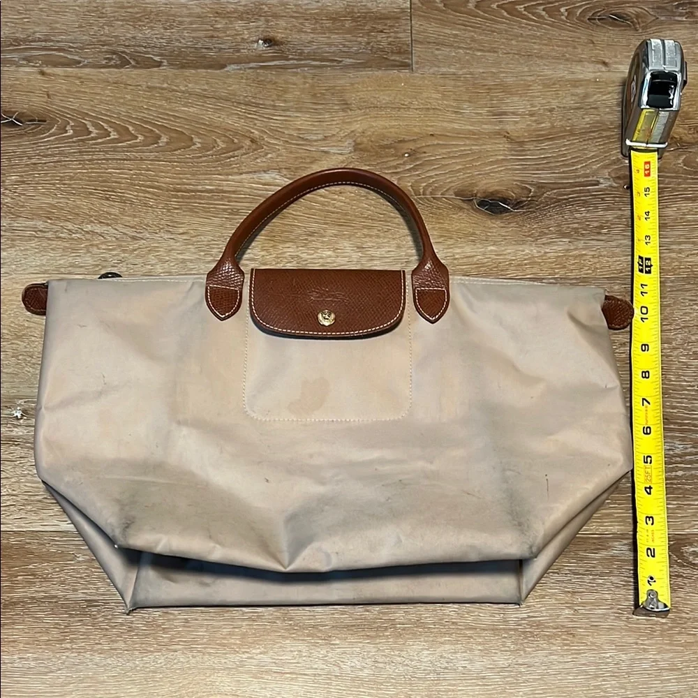 Longchamp Elegant Brown and Cream Women's Handbag - Picture 6 of 16